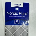Nordic Pure 12X24X2 Pleated Merv Air Filters 3 Pack. Fixed Price $38.99.