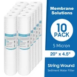 Micron 20"X4.5" Big Blue String Wound Sediment Water Filter For Simpure DB20P. Fixed Price $96.89.