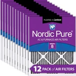 18X24X1 (17 1/2X23 1/2) Furnace Air Filters Merv Pleated Plus Carbon 12 Pack. Fixed Price $149.99.