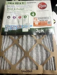 (3 Pack) Rheem Dust & Pollen Fpr 4 12 20"X 1" Air Filter.. Fixed Price $18.00.