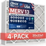 Bnx Trufilter 20X23X1 Air Merv 13 (4-PACK) Made In Usa. Fixed Price $33.04.