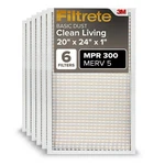Filtrete 20X24X1 Furnace Air Filter, Merv 5, Mpr 300, Capture Unwanted Par.... Fixed Price $51.76.