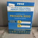 Veva 9000 Hepa 2 Pack Replacement Filters Including 4 Carbon Pre. Fixed Price $17.99.