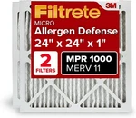 Filtrete 24X24X1, Furnace Air Filter, Mpr 1100, Healthy Living Filters. Fixed Price $45.99.