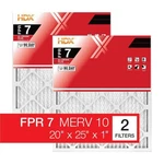 Hdx 20X25X1 Allergen Plus Pleated Air Filter Fpr 7 Merv 10 Furnace Pack 4. Fixed Price $84.99.