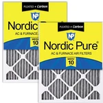 Home Furnace Filter Replacement - Nordic Pure Merv 10 Pleated Carbon 2 Pack. Fixed Price $74.99.