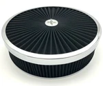 14" X 3" Air Cleaner Set Super Flow Washable Black/chrome Chevy Ford Mopar. Fixed Price $84.95.