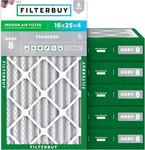 Filterbuy 16X25X4 Pleated Air Filters, Replacement For Hvac/ac/furnace (merv 8). Fixed Price $39.99.