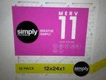 Simply In. X 24 Merv 11 Fpr 7 Pleated Furnace Air Filter 12PK. Fixed Price $73.95.