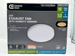 Commercial Electric 80/110 Cfm Ceiling Mount Exhaust Fan Led/night Light New. Fixed Price $71.99.