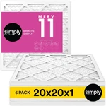 Simply 20X20X1 Air Filter, Merv 11, Mpr 1000, 6 Pack, Furnace For .... Fixed Price $64.55.