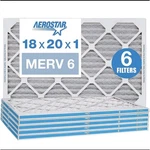 Aerostar 18X20X1 Merv Pleated Air Filter 6-PACK For & Furnace Units. Fixed Price $25.99.