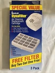Kaz Dynafilters Air Replacement Cartridges Pack New Open Box Model K14-3P. Fixed Price $19.77.