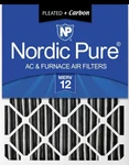 Pack Nordic Pure 20X20X4 (3 5/8) Pleated Air Filter Merv 12 + Carbon. Fixed Price $49.60.