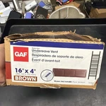 Gaf Undereave Vent Soffit Aluminum Brown 4" Master Flow EAC16X4BR (36 Pack). Fixed Price $83.59.