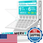 Aerovivo 16X20X1 Refillable Air Filter Kit Merv 8 Reusable Foldable Frame. Fixed Price $53.31.