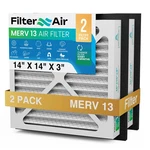 14X14X3 13 Pleated Filter (2-PACK), With Zephyr Vgf Series Dust & Cl.... Fixed Price $86.39.
