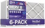 Bnx Trufilter 14X25X1 Air Merv 8 (6 Pack) - Made In Usa Dust & Pet Defe. Fixed Price $63.55.