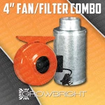 4" Inline Fan Carbon Filter Combo Odor Control Scrubber. Fixed Price $96.76.