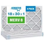 18X30X1 Merv Pleated Furnace Air Filter, 4 Pack. Fixed Price $49.95.