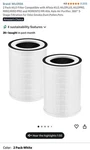 Wilerda Kilo Filter Replacement 2 Pack For Afloia Air Purifier, 360 Hepa, White. Fixed Price $20.00.