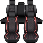 Nilight Car Seat Cover Black Red Waterproof Leather Cushion F150/F250/F350/F450. Fixed Price $139.99.