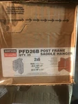 25PK Simpson Strong-tie Steel 20 Ga 2X6 Joist To Header Post Frame Hanger PFD26B. Fixed Price $110.00.