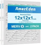 Furnace Air Filter Merv 8 (2-PACK) Mpr 600 Fpr 5 12X12X1, White. Fixed Price $20.41.