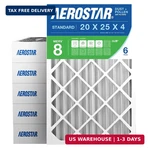 Aerostar 20X25X4 Merv 8 Air Filter, 6 Count, Actual Size (19.50 24.50 3.75). Fixed Price $137.99.