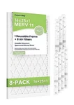 Future Way 16X25X1 Air Filters Merv 11, 8 Pack With Reusable Frame, Mpr 1000. Fixed Price $29.98.