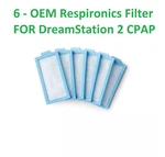 6 Pak Cpap Filters For Dreamstation With Frame Respironics 1142831. Fixed Price $14.98.