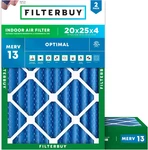 Filterbuy 20X25X4 Air Merv 13 Optimal Smoke & Allergy Defense (2-PACK),. Fixed Price $74.14.