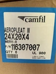 Camfil Aeropleat III-24X20X4, P/n: 116307007-QTY 0F 6, Merv 8 Pleated Air Filter. Fixed Price $45.00.