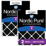 16X25X1 (15 1/2X24 1/2) Pure Carbon Odor Reduction Furnace Air Filters Pack. Fixed Price $38.99.