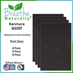 Replacement Carbon Pre-filters For Kenmore 83157, 83254, 85254 6 Pack. Fixed Price $23.99.