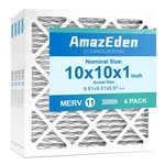 10X10X1 Furnace Air Filter Merv 11 (4-PACK) Hvac 4-PACK, White. Fixed Price $25.63.