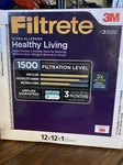 Filtrete 12X12X1 Furnace Air Filter Mpr 1500 Healthy Living Ultra Allergen.... Fixed Price $21.99.
