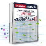 Filter 20X25X4 Washable Electrostatic Merv 8 Reusable Demiwise Air Aluminum. Fixed Price $179.99.
