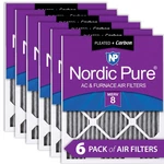 18X24X1 (17 1/2X23 1/2) Furnace Air Filters Merv Pleated Plus Carbon 6 Pack. Fixed Price $81.99.