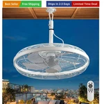 Outdoor Ceiling Fans With Lights, 20'' Gazebo Fan, Plug For Pa.... Fixed Price $161.90.