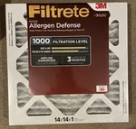 2 Filters Filtrete 14X14X1 Furnace Air Merv Micro Allergen Defense. Fixed Price $5.00.