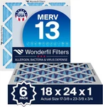 18X24X1 Merv 13 Air (6-PACK) Wonderfil Filters Pleated Hvac Design. Fixed Price $35.97.