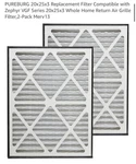 Pureburg 20X25X3 MERV13 Air Filter 2-PACK Zephyr Vgf Replacement Hvac. Fixed Price $44.99.