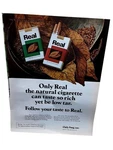 Vintage 1978 Real Cigarette Print Ad Natural Tobacco Pack Smoking. Fixed Price $5.99.