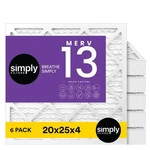 Simply 20X25X4 Air Filter, Merv 13, 6 Pack, Furnace For Hvac Actua.... Fixed Price $138.61.