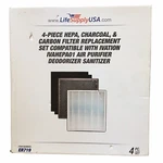 Lifesupply Usa 4 Piece Hepa Charcoal Carbon Filter Replacement Set Part # ER719. Fixed Price $11.99.