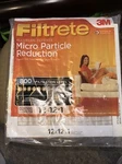 Pack -3M Filtrete Allergen Defense Micro Particle Reduction Filter 12"X12"X1". Fixed Price $24.22.