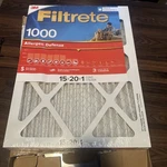 (qty 4) 3M Filtrete 1000 Allergen Defense Furnace Filter 9806-4, 15 X20"X1". Fixed Price $14.99.