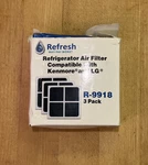 New Refresh Refrigerator Air Filter Replacement R-9918 3-PACK Fits Kenmore. Fixed Price $12.50.