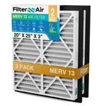 AIR-20X25X3 Merv 13 Pleated Filters With Black 20" 25" 3". Fixed Price $115.71.